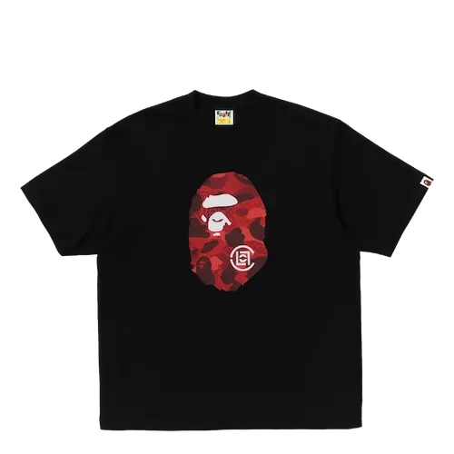 BAPE CLOT CAMO BIG APE HEAD RELAXED FIT TEE BLACK