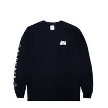 RIPNDIP LORD NERMAL POCKET LS TEE BLACK